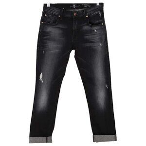 7 for All Mankind Black High Waisted Skinny Jeans